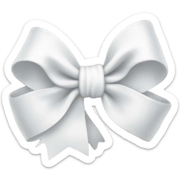 white bow sticker