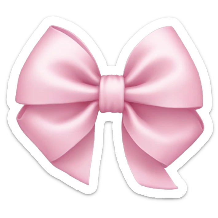 light pink bow sticker