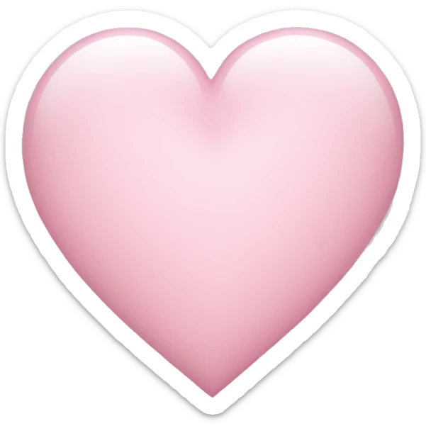 Light pink heart sticker