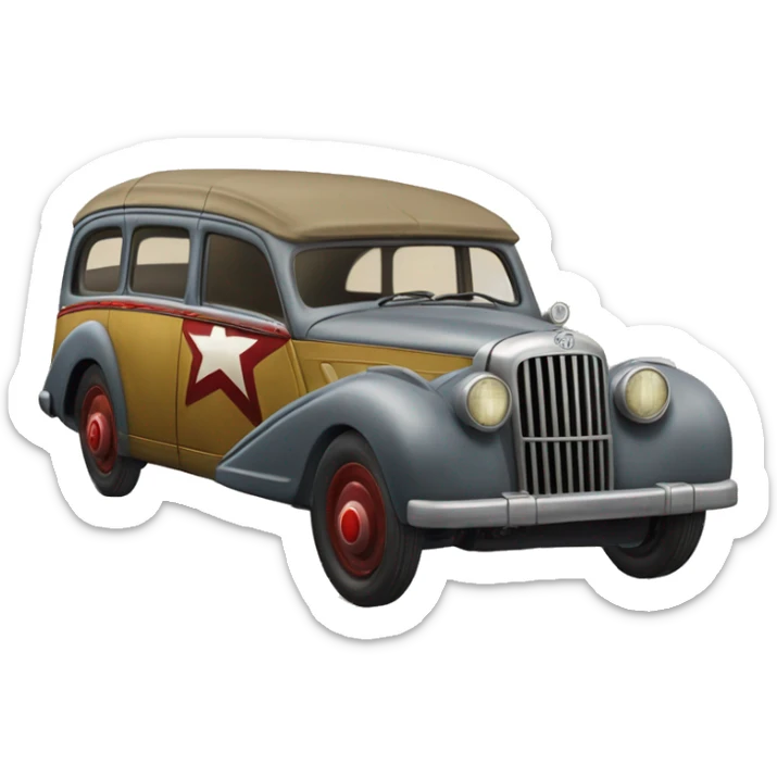 Wonder Woman’s Invisible 1943 WW2 Mercedes German Staff Officer’s 4-door Car Repurposed for U.S. Mail delivery  sticker