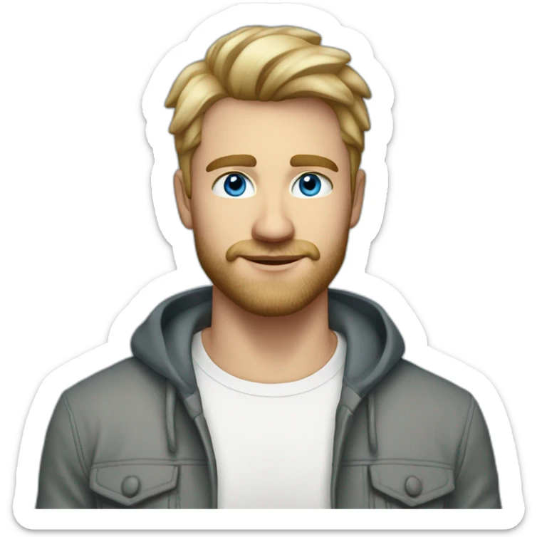handsome-34-year-old-man-with-dirty-blonde-hair-and-kind-ocean-blue-eyes-and-a-short-cropped-beard-and-white-tshirt sticker