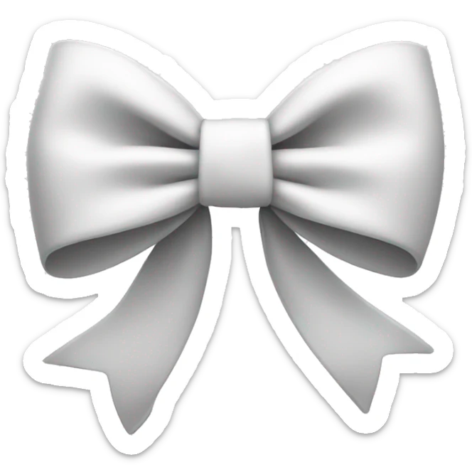 white bow sticker