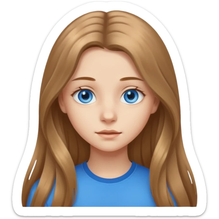 An bloude girl teen-adoult very  long hair sticker