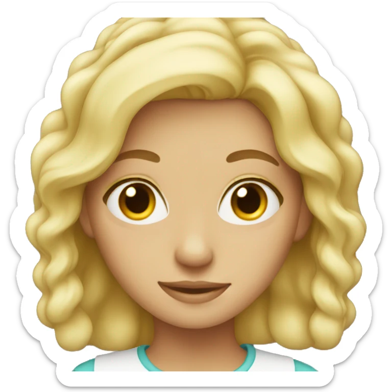 blonde girl sticker