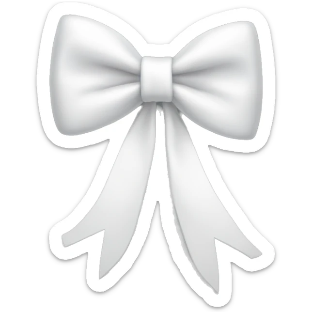 A white bow sticker