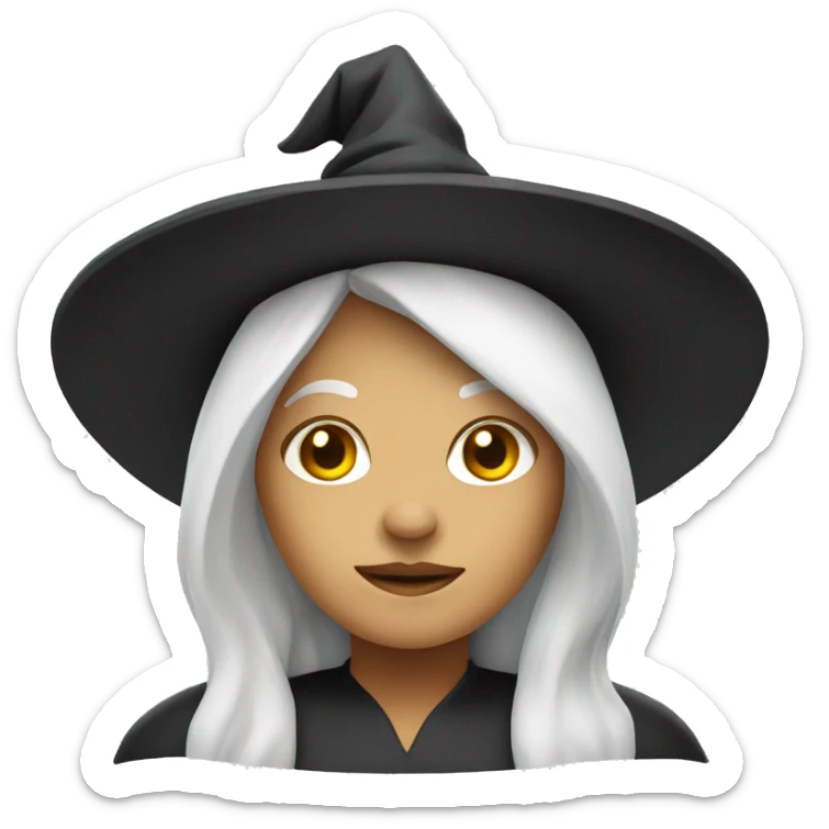 witch White sticker