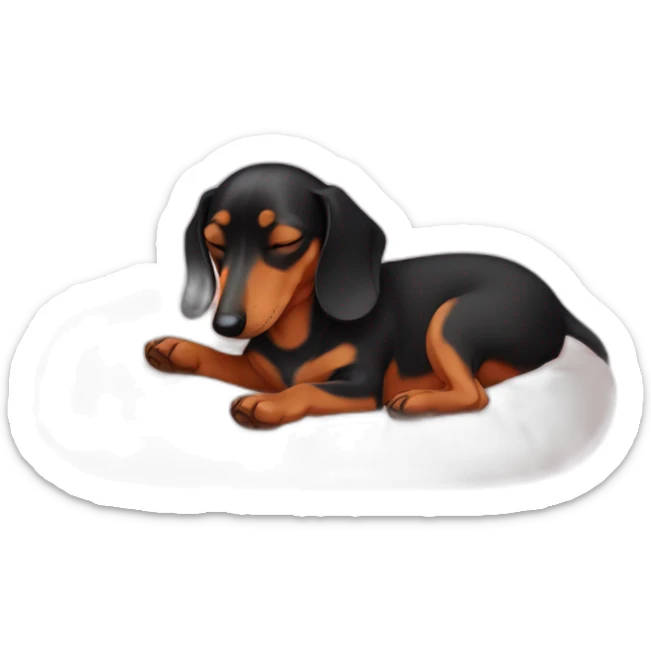 dachshund sleep sticker