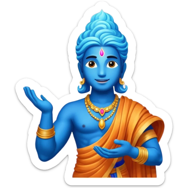 The Milky Way galaxy in the hand of Bhagwan Vishnu. sticker