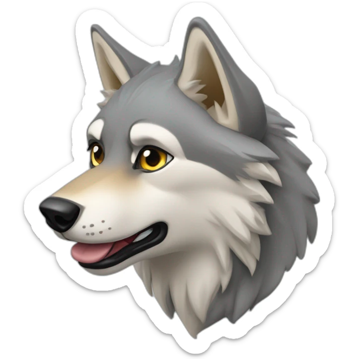 Sept loups un très grand un grand deux petits et les autres moyens sticker