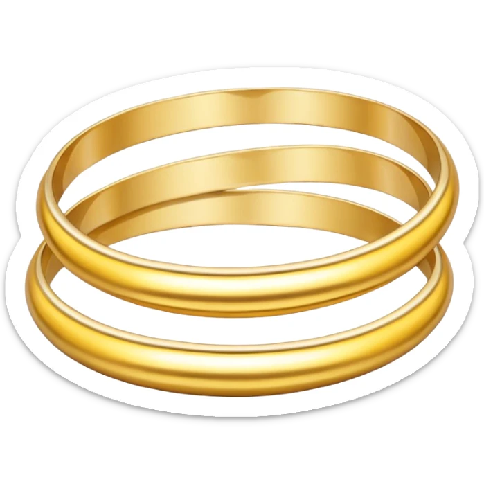create a golden bangles emoji  the most attractive any one or all of them ill choose it should be fully golden sticker