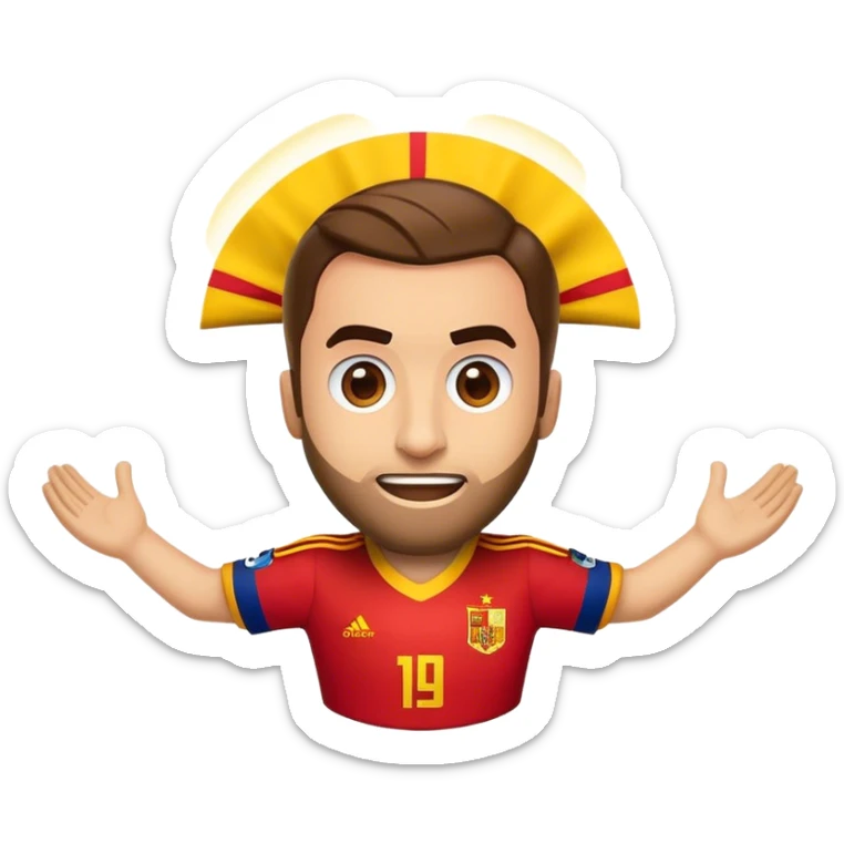 Cinematic Realistic La Liga Pop Culture Emoji, showcasing a dynamic portrayal of Spain's premier football league rendered with lifelike detail and energetic, modern lighting. sticker