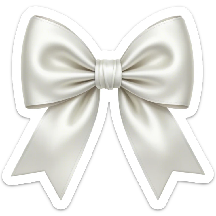 white bow sticker
