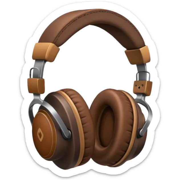 Brown headphones sticker