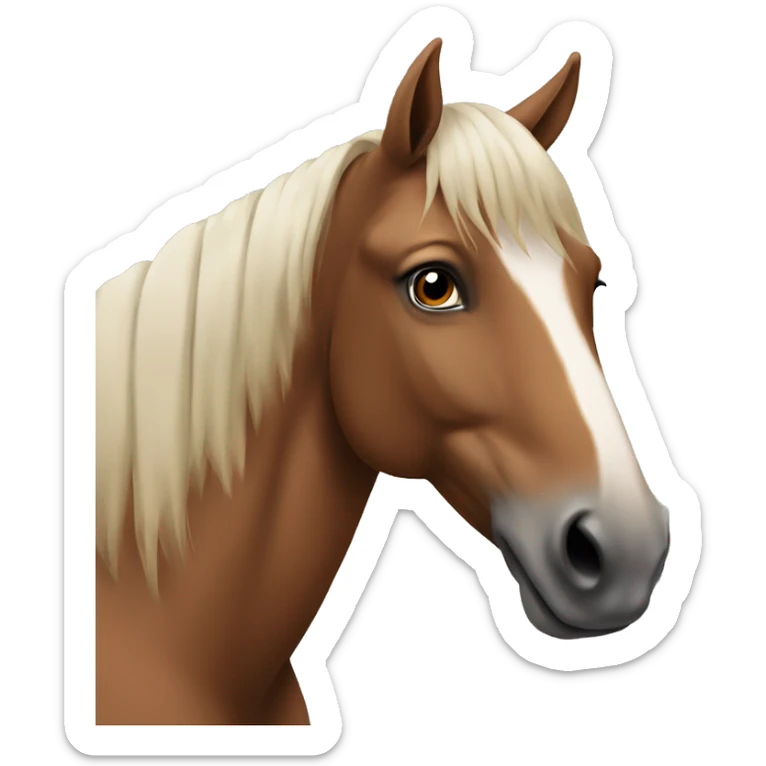 A Horse in Full That Looks Perfect in the Front But Ugly in the back  sticker