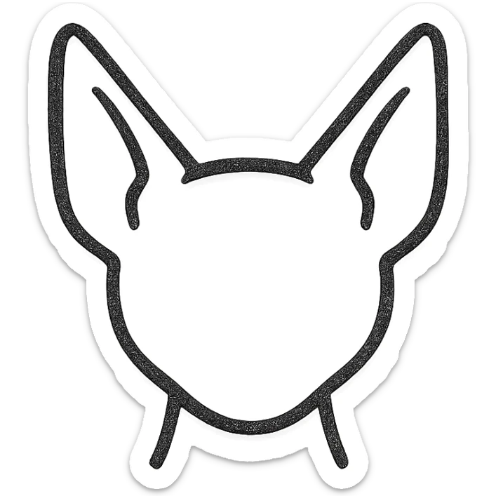 minimalist vector icon of a sphinx cat face inspired by Beerus and Mew, cartoon style, single color, no facial features, modern, sleek, suitable for app icon sticker