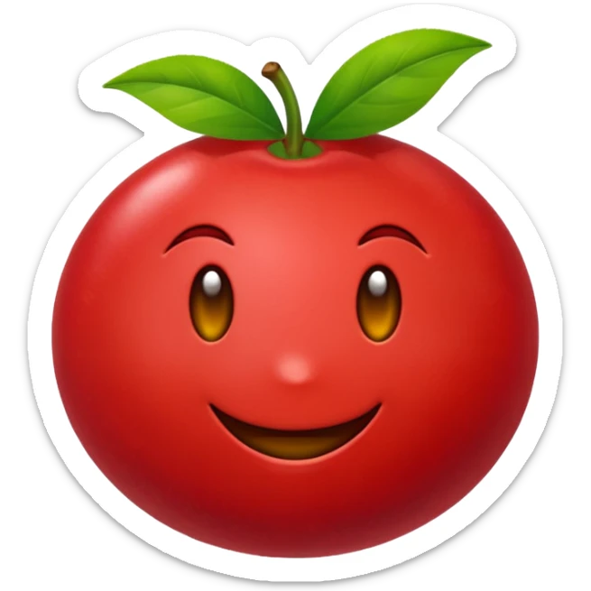 Eu quero um emoji de acerola, SEM CARINHA, NÃO COLOCA ROSTO NO EMOJI sticker