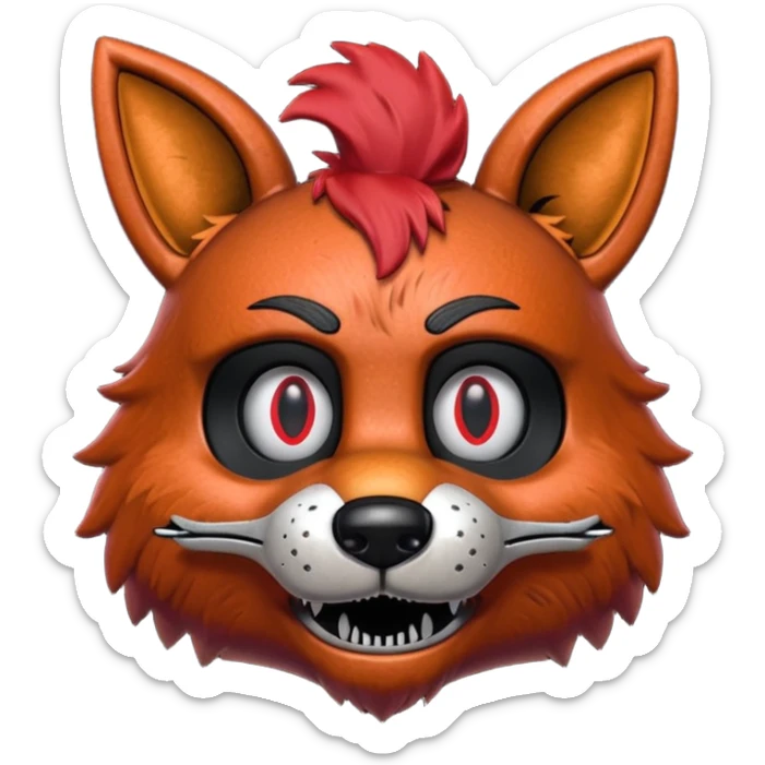 The head of Foxy of five nights at Freddy sticker