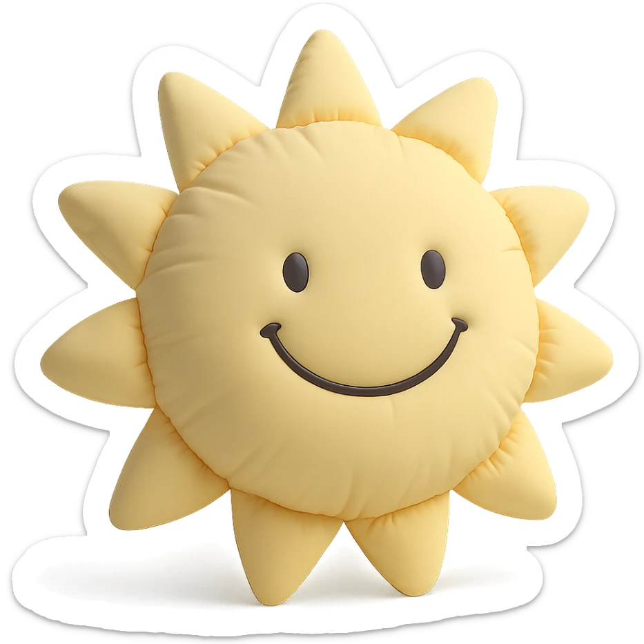 smiling sun sticker