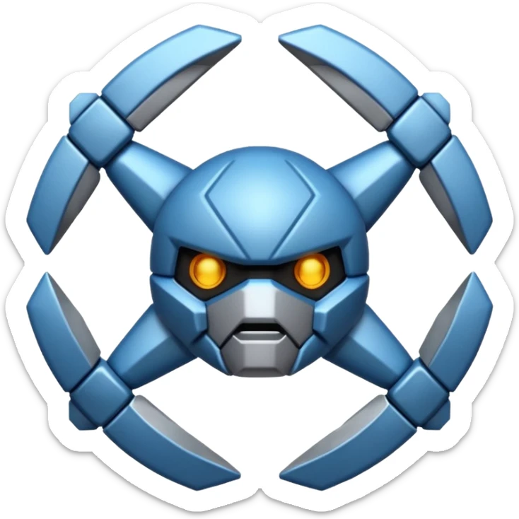 Haz un emoji del Pokémon metagross, hazlo parecido a la imagen sticker
