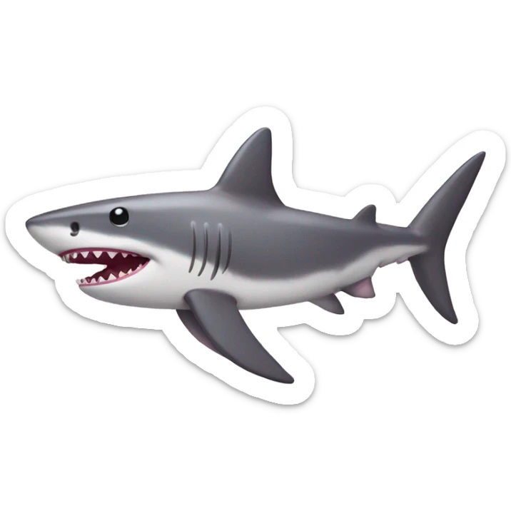 Pink shark  sticker