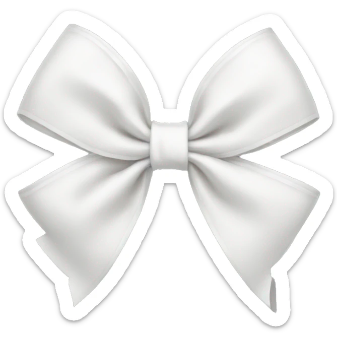 White bow sticker