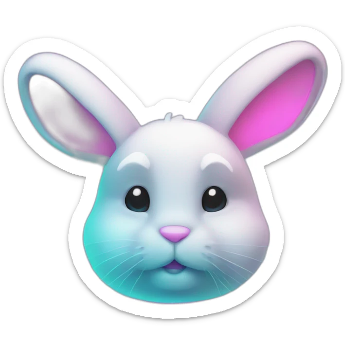 bunny neon sticker