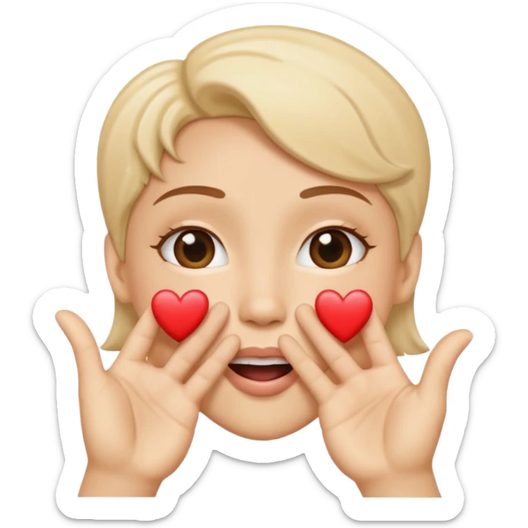 Un bonhomme qui fait un bisous et un cœur avec les doigts comme ça 🫰 sticker