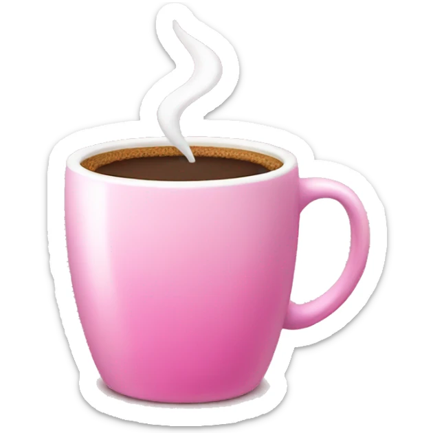 pink coffee sticker