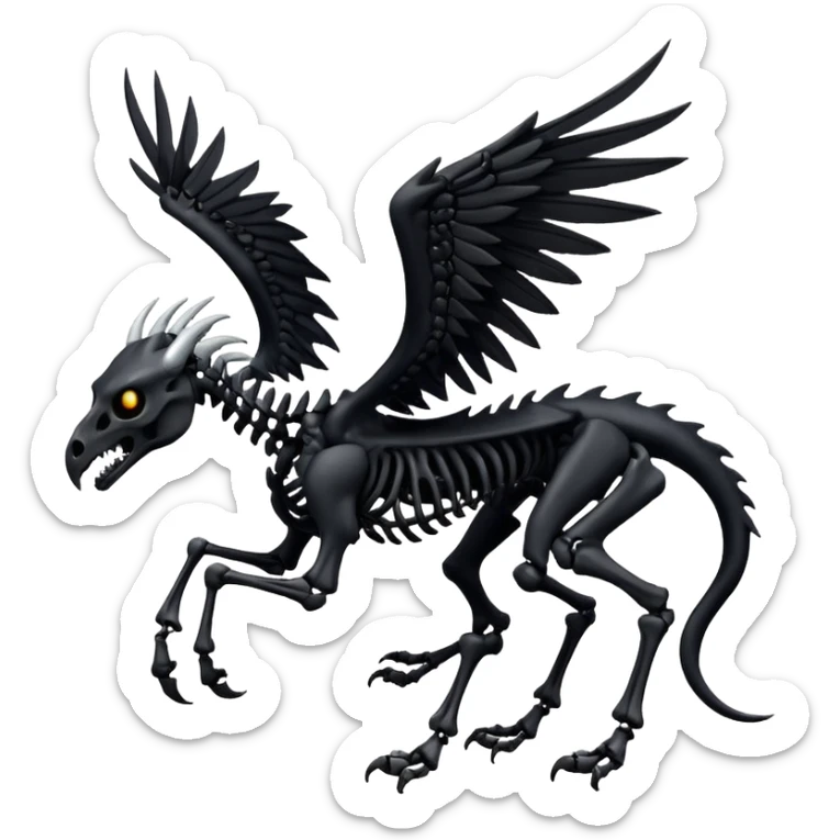 thestral: Winged horses visible only to those who have witnessed death and understand its significance. sticker