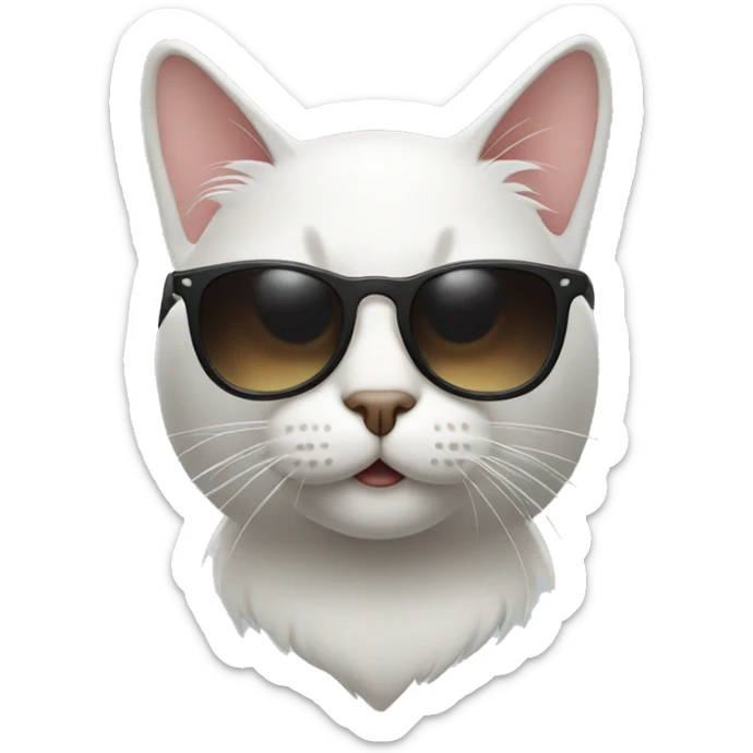 Cat with sunglasses sticker