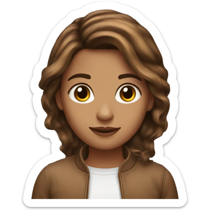  Fautif il brunette girl with caramel highlights in hair sticker