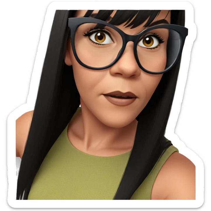 realistic portrait of girl sticker