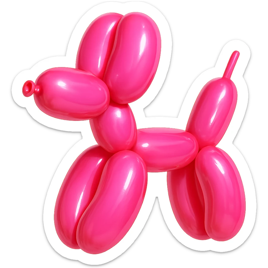 pink balloon sticker