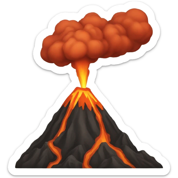 Volcano sticker