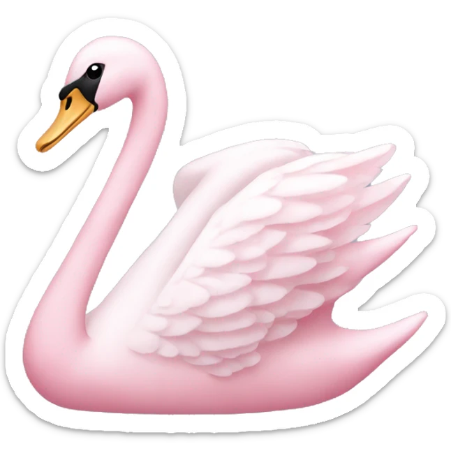 pastel pink swan sticker