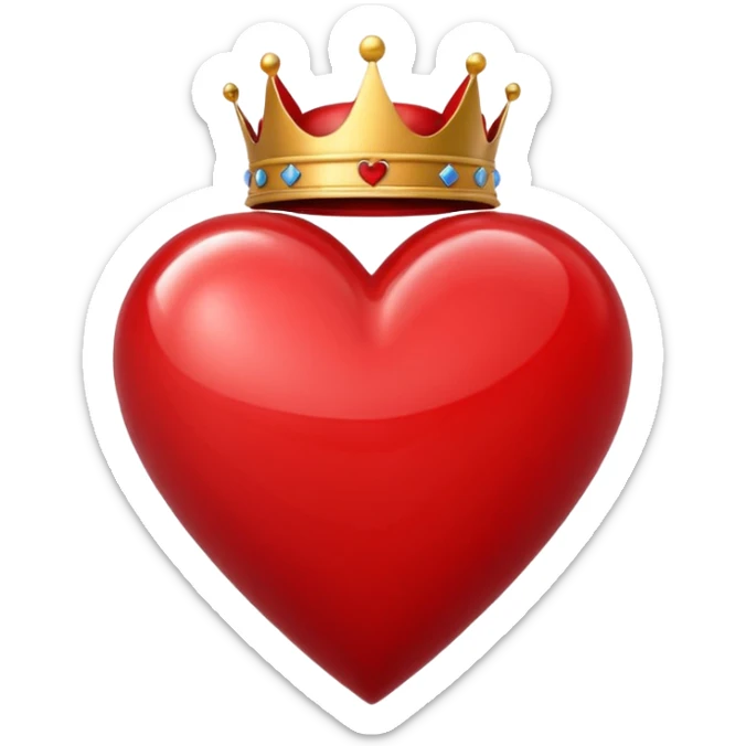 King of Hearts with out the card only the symbols sticker