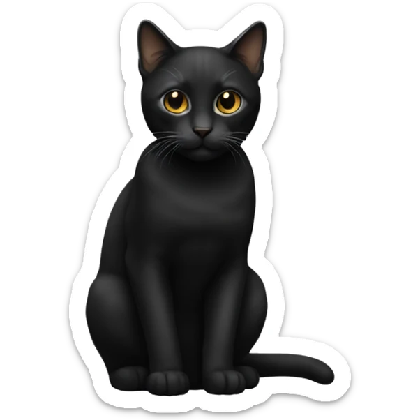 Cat black sticker