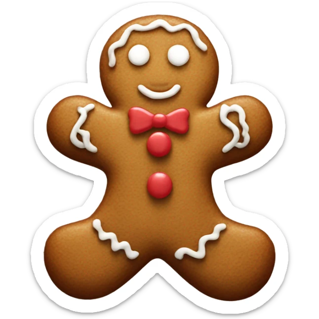 gingerbread man sticker