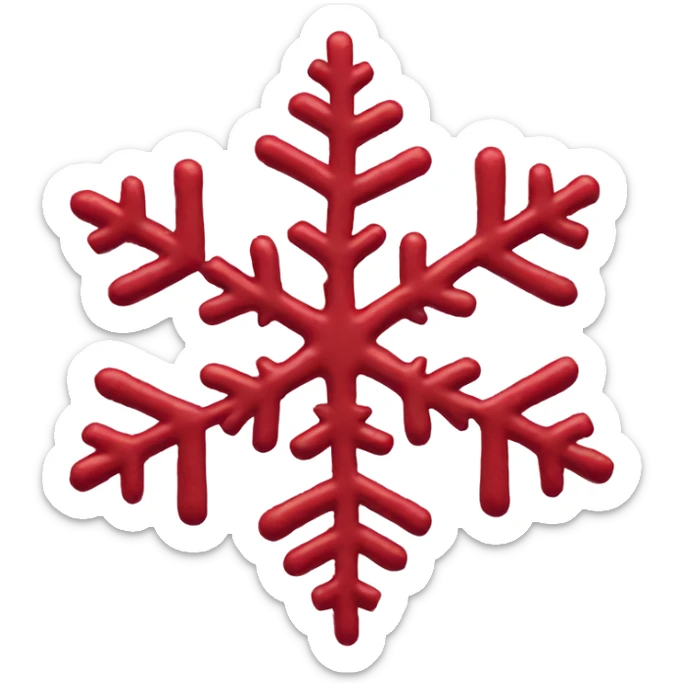 Red snowflake sticker