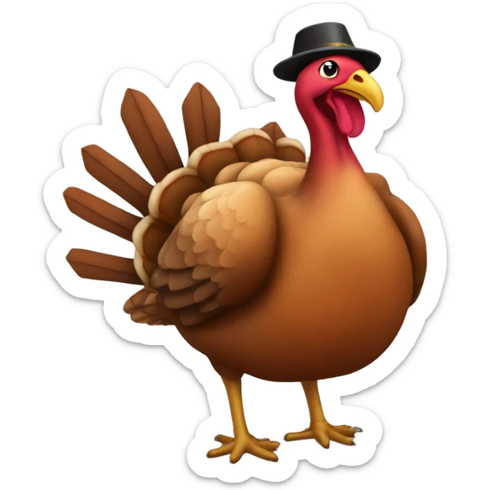 Festive turkey  sticker