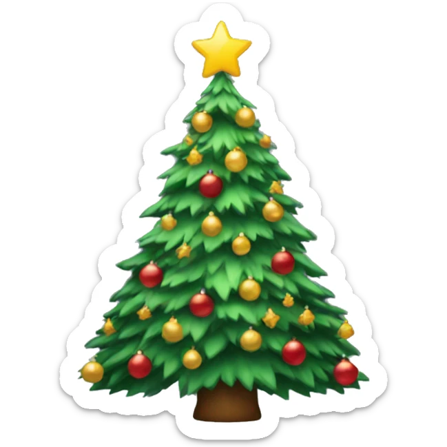 Christmas tree sticker