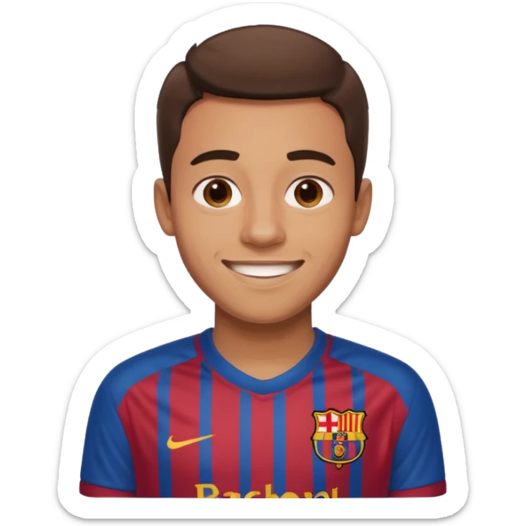 He was born at the age of 16 wearing a Barcelona shirt sticker