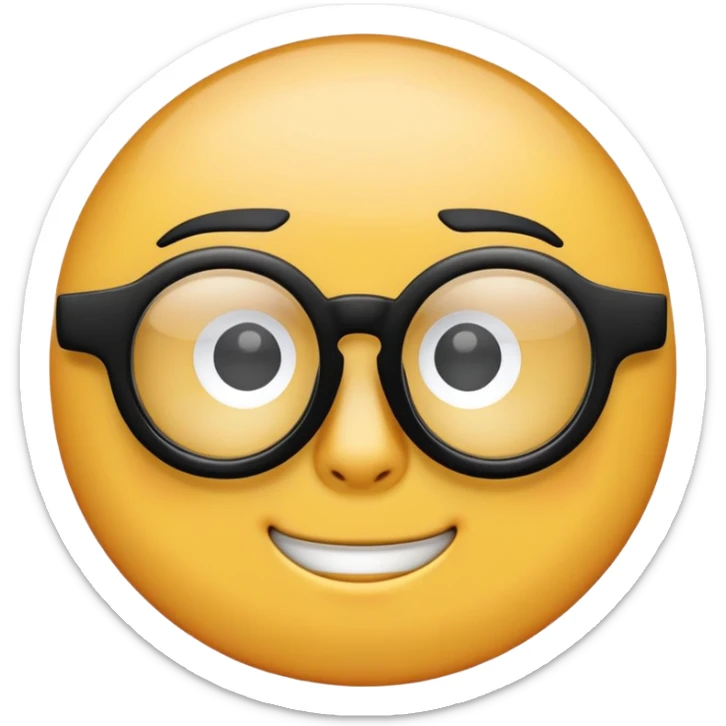 black glasses sticker