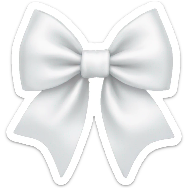 white bow sticker