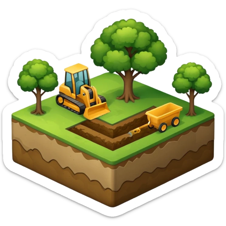 UN LOTE DE TERRENO CUADRADO PARA CONSTRUCCION VERDE Q ESTE MARCADO CON MEDIDAS sticker