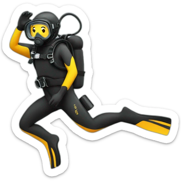 scuba diver sticker