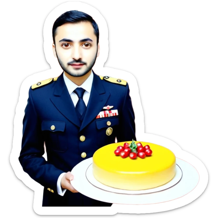 SARI SAÇLI SAÇININ YARISI SOLA DOĞRU DİĞERİNİN SAĞ TARAFTA AMA DÜZ DURAN KAHVERENGİ GÖZLÜ UZUN KİRPİKLİ BUĞDAY RENKLİ KIRMIZI ÜNİFORMALI BİR ERKEK ÇOCUK sticker