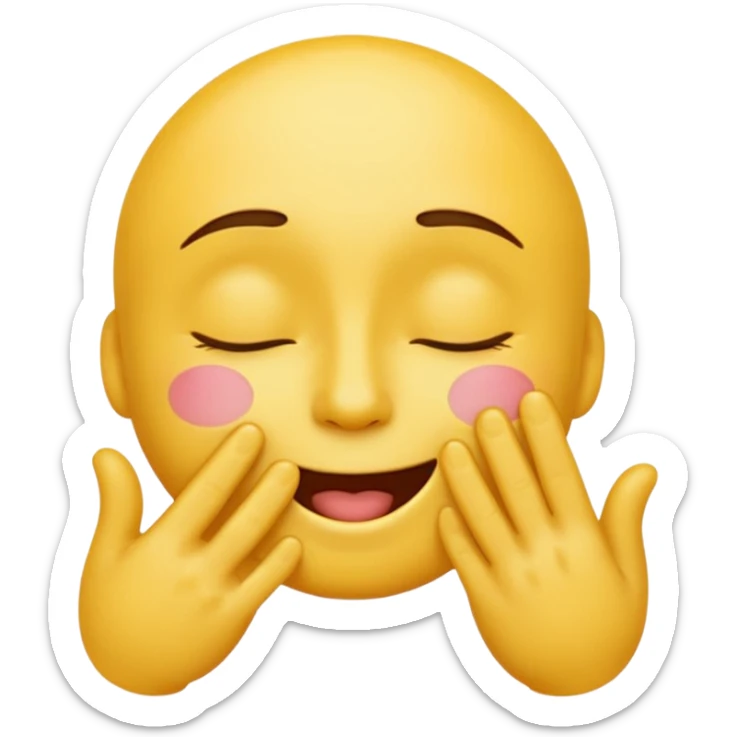 A classic yellow emoji face with closed eyes and a satisfied smile, kissing its fingertips (thumb and index finger) in the gesture of an Italian chef saying “Perfect!” or “Delizioso!”. The expression should look proud and pleased, as if the emoji just created something amazing. sticker
