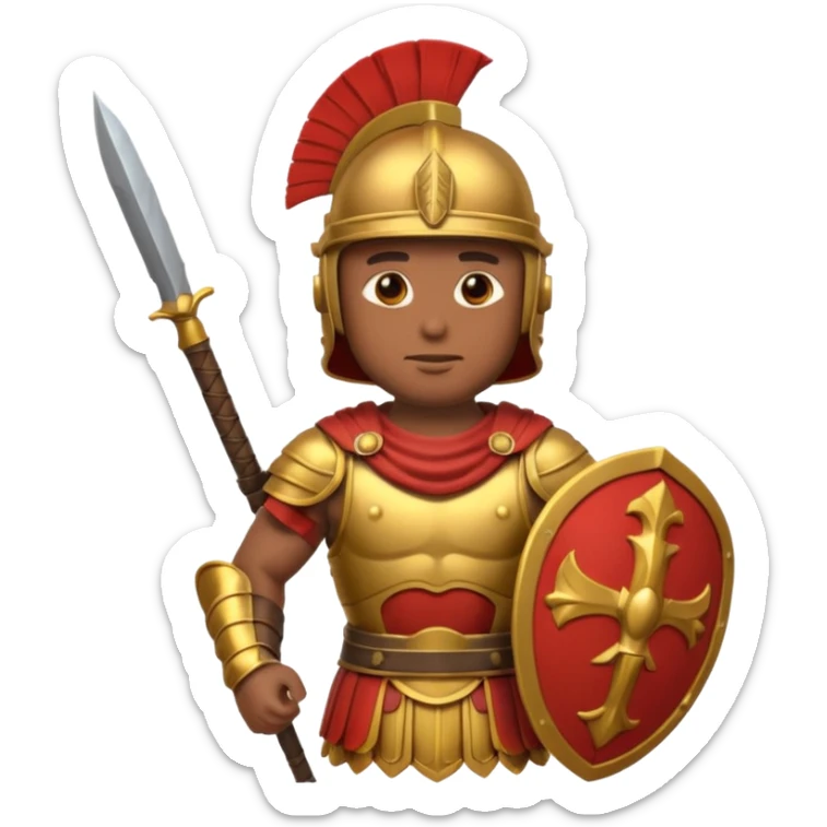 emoji de soldado romano alto y fuerte cuerpo entero sticker
