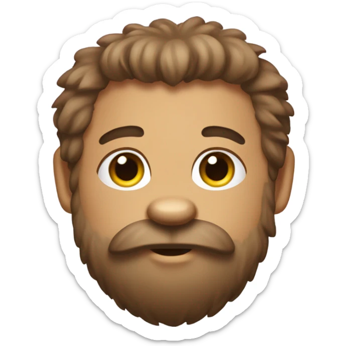 Bear with a beard sticker